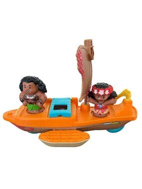 Fisher-Price Little People Disney Moana Boat Toy Playset Figures Included